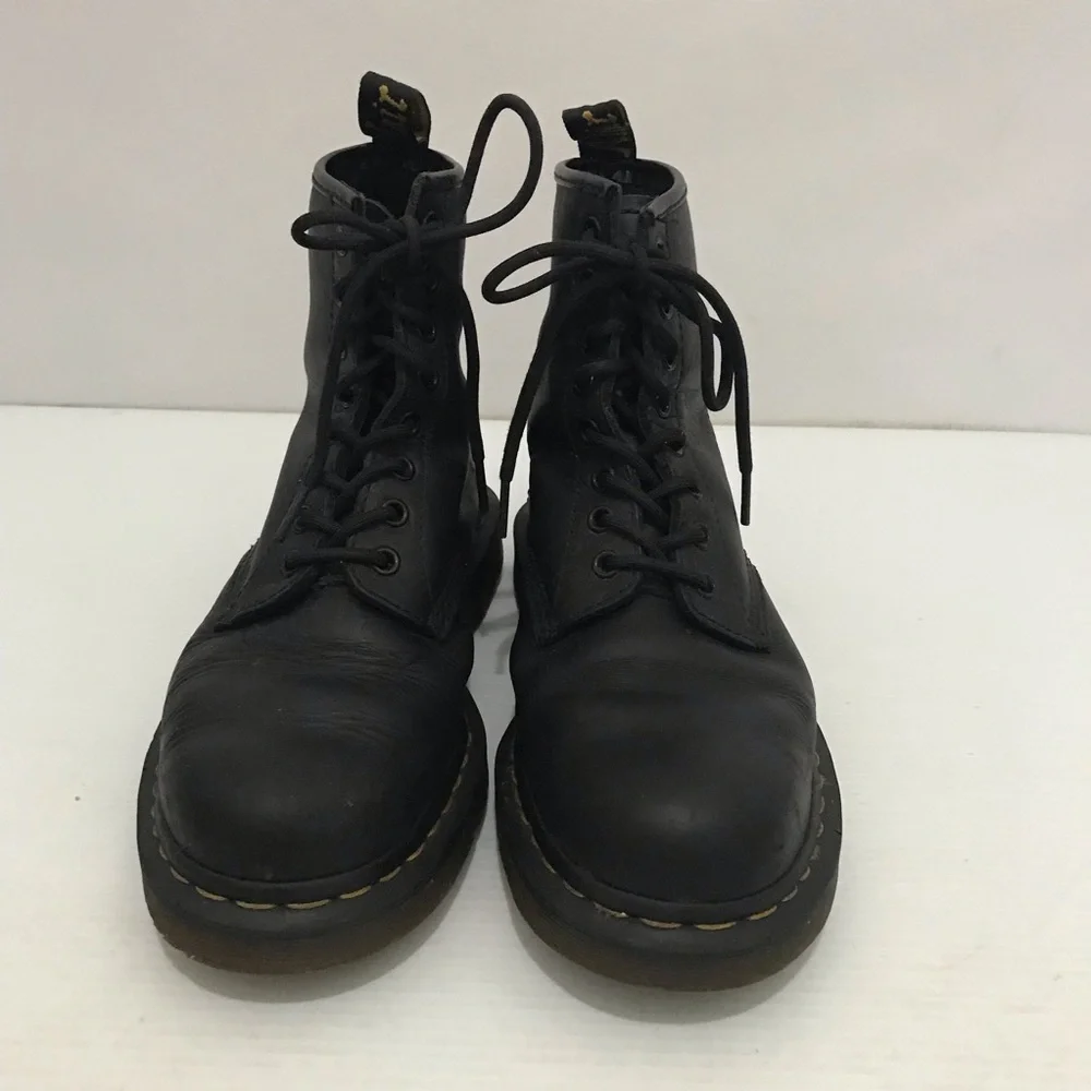 Dr. Martens Safety Shoe Black Leather Lace-Up Men’s Combat Boots Size 8/L9